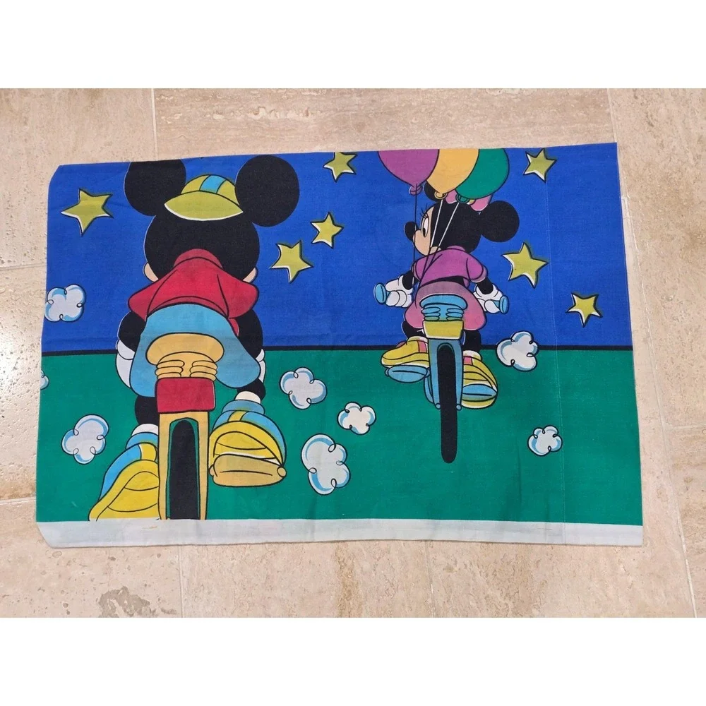 7 pc Set Disney Mickey Mouse Clubhouse Hanging Around Fitted Flat Pillowcases‎
